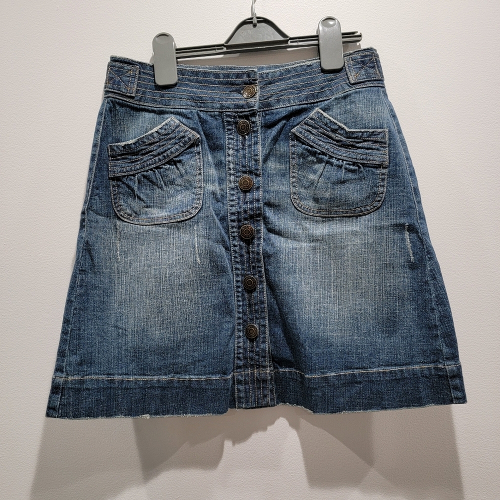 Hydraulic Jean Denim Skirt Size 3/4